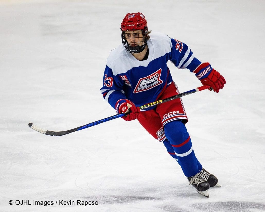 Ontario Junior Hockey League regular season game between the Milton Menace and the Oakville Blades