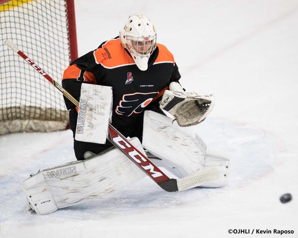Ontario Junior Hockey League game between the Mississauga Chargers and the Orangeville Flyers