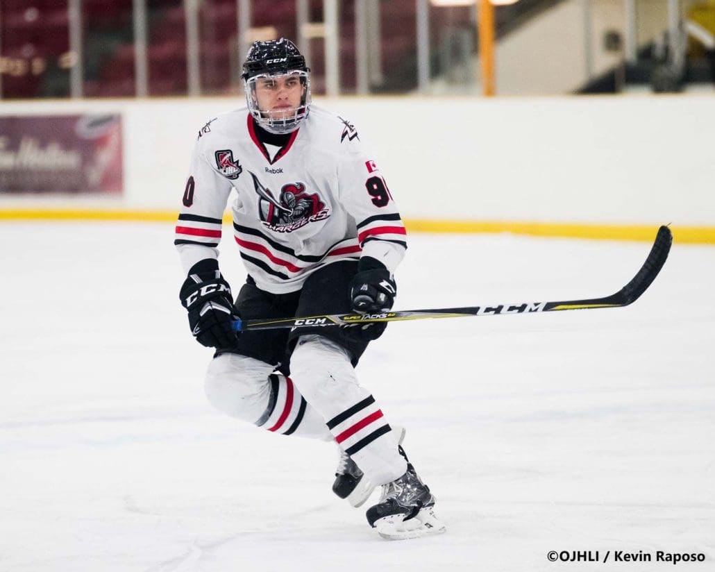 Ontario Junior Hockey League game between the Mississauga Chargers and the Orangeville Flyers