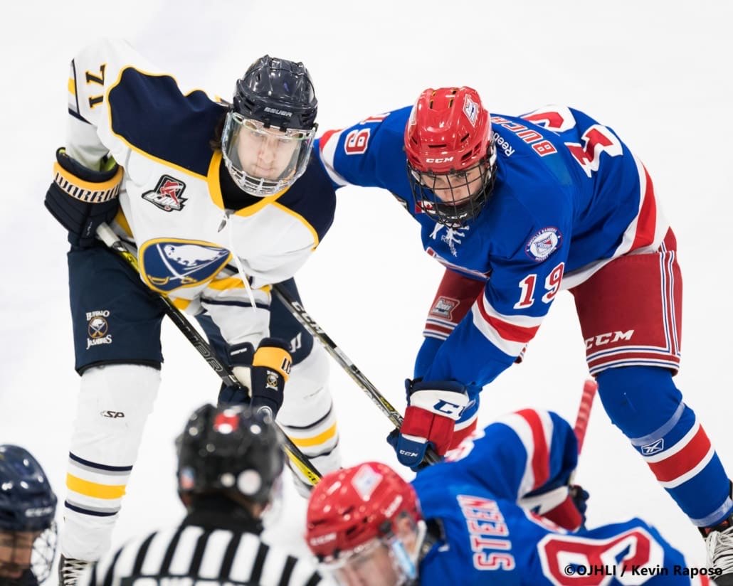 Ontario Junior Hockey League game between the Oakville Blades and the Buffalo Jr. Sabres