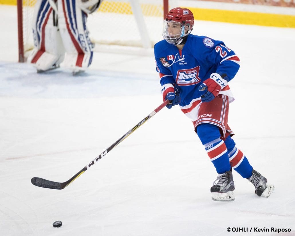 Ontario Junior Hockey League game between the Oakville Blades and the Toronto Jr. Canadiens