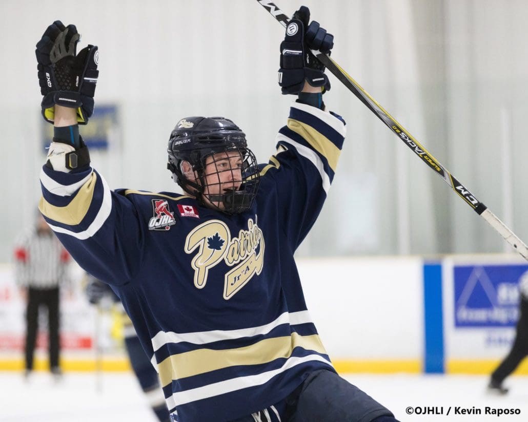 Ontario Junior Hockey League game between the Toronto Patriots and Orangeville Flyers