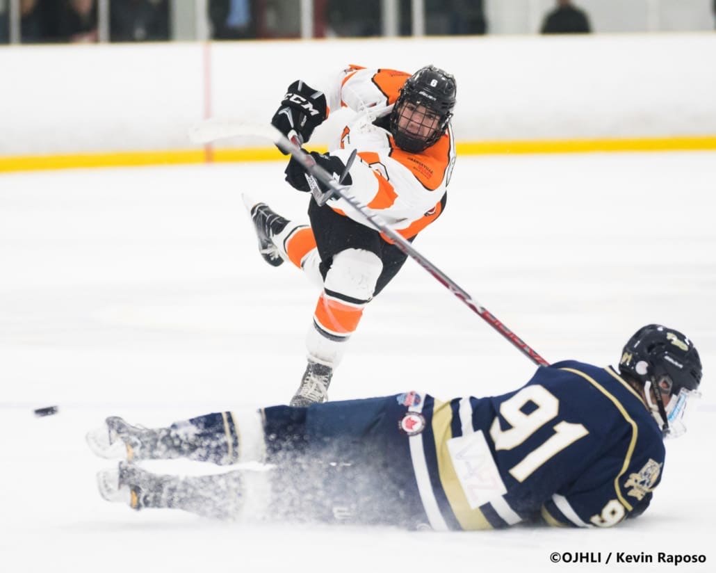 Ontario Junior Hockey League game between the Toronto Patriots and Orangeville Flyers
