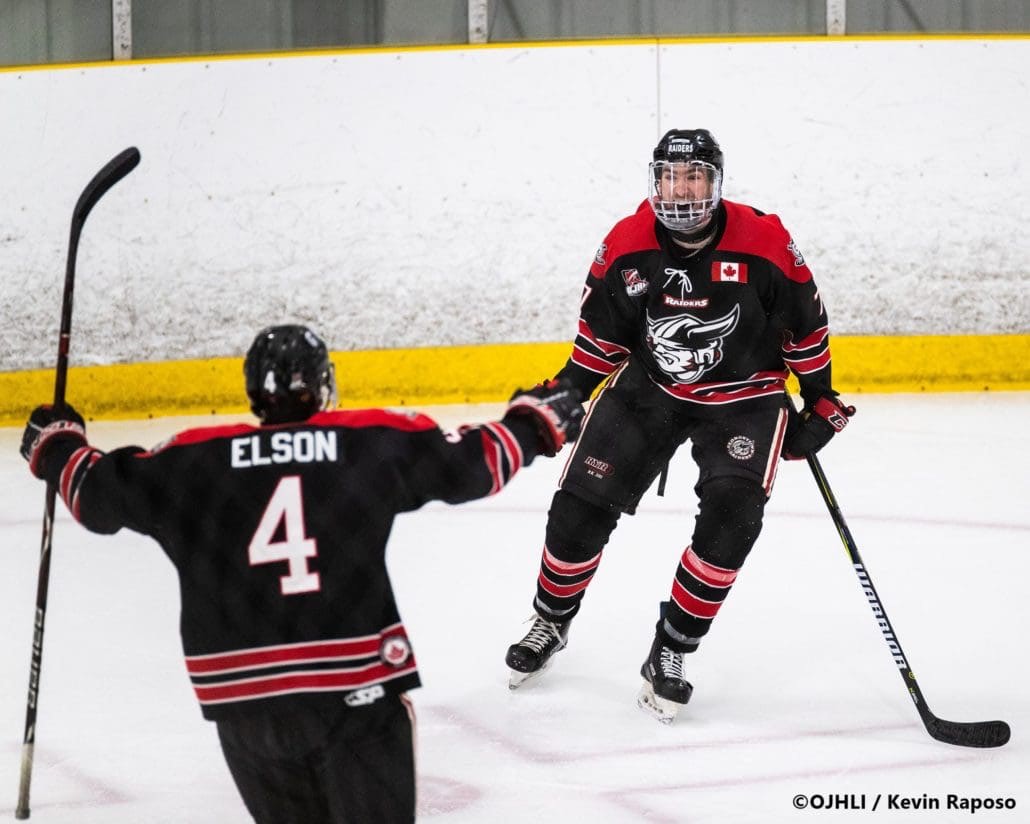 Ontario Junior Hockey League, South West Conference Championship Series. Game seven of the best of seven series between the Georgetown Raiders and the Toronto Patriots
