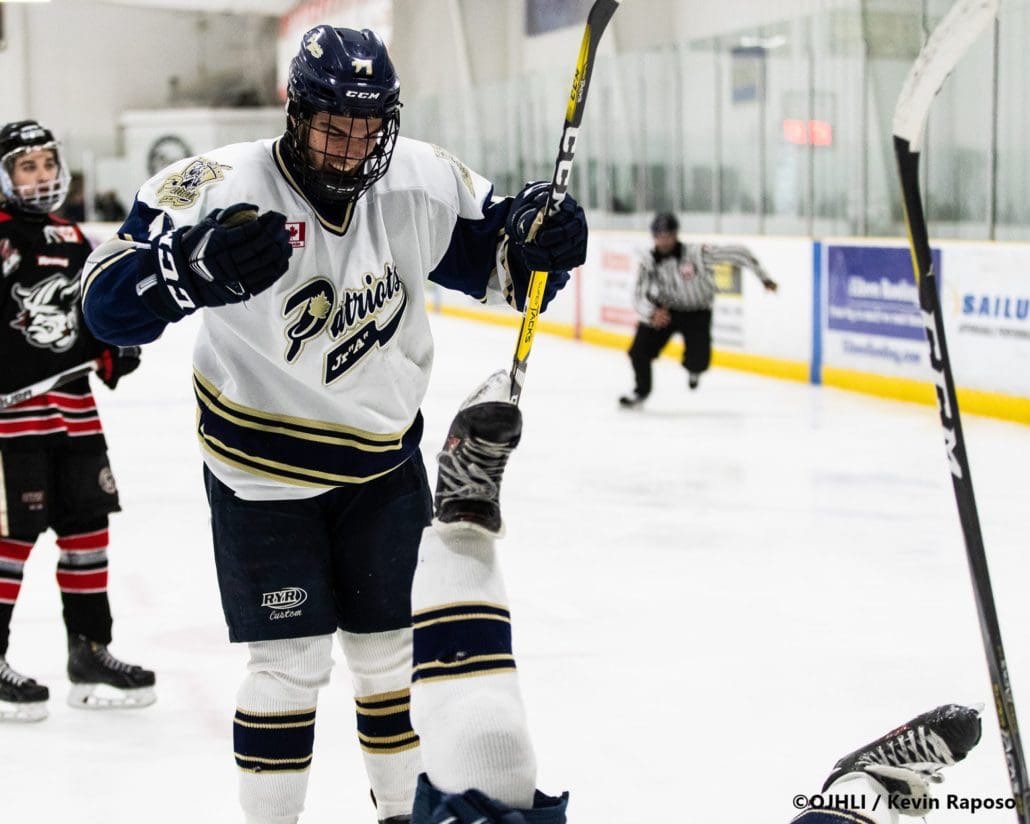 Ontario Junior Hockey League, South West Conference Championship Series. Game seven of the best of seven series between the Georgetown Raiders and the Toronto Patriots
