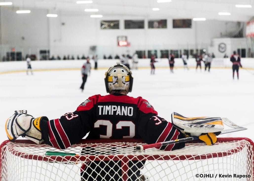 Ontario Junior Hockey League, South West Conference Championship Series. Game three of the best of seven series between the Georgetown Raiders and the Toronto Patriots