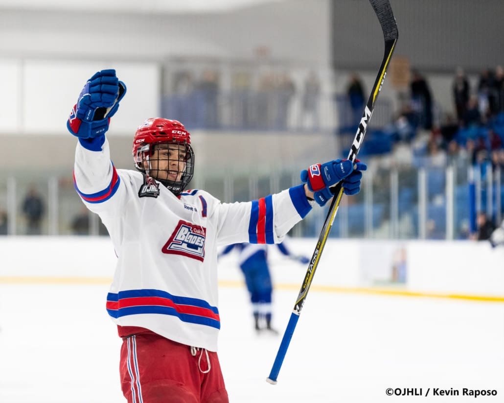 Sports Photography – OJHL (Ontario Junior Hockey League) Men’s Hockey, Marham Royals vs. Oakville Blades in Oakville, Ontario, Canada at Sixteen Mile Sports Complex