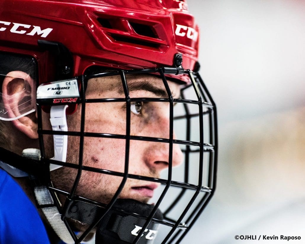 Ontario Junior Hockey League, post-season first round. Game six of the best of seven series between the Oakville Blades and Toronto Jr. Canadiens