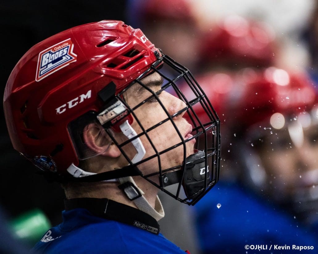 Ontario Junior Hockey League, post-season first round. Game six of the best of seven series between the Oakville Blades and Toronto Jr. Canadiens