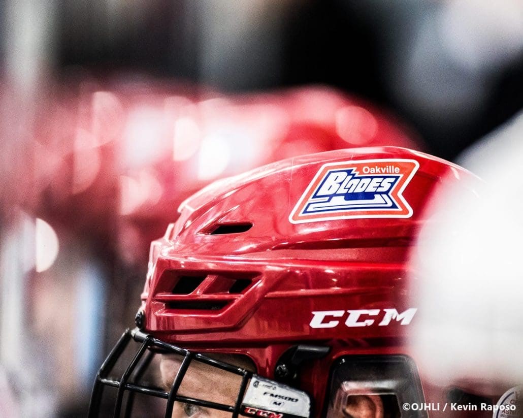 Ontario Junior Hockey League, post-season first round. Game five of the best of seven series between the Toronto Jr. Canadiens and Oakville Blades