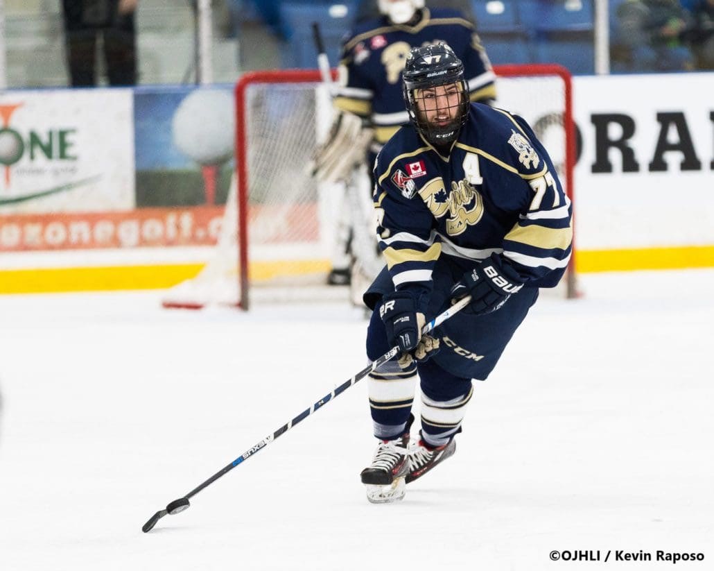 Ontario Junior Hockey League, post-season second round. Game six of the best of seven series between the Toronto Patriots and Oakville Blades