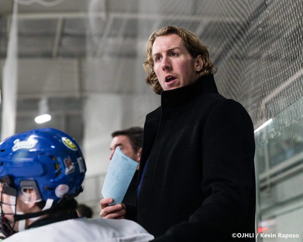Sports Photography – OJHL (Ontario Junior Hockey League) Men’s Hockey, St. Michael’s Buzzers vs. Burlington Cougars in Burlington, Ontario, Canada at Appleby Ice Centre