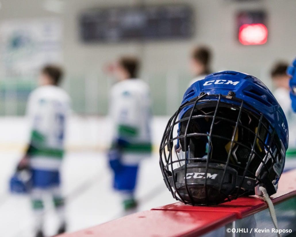 Sports Photography – OJHL (Ontario Junior Hockey League) Men’s Hockey, St. Michael’s Buzzers vs. Burlington Cougars in Burlington, Ontario, Canada at Appleby Ice Centre