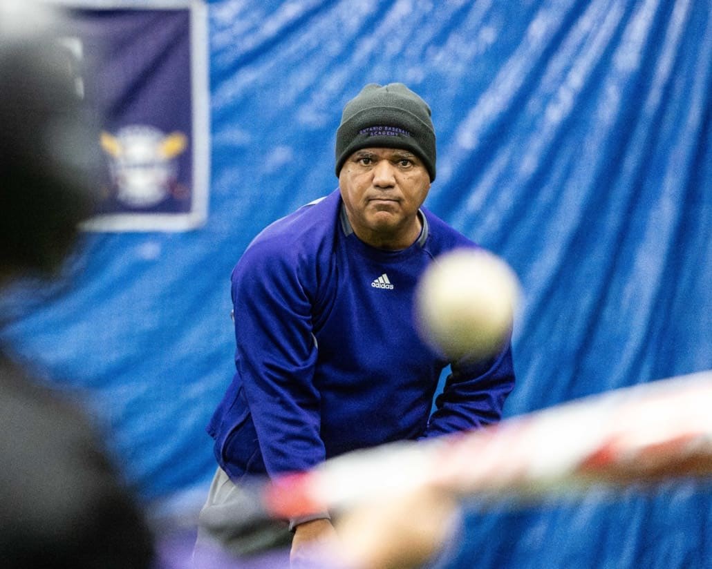 Ontario Baseball Academy baseball action in Hamilton