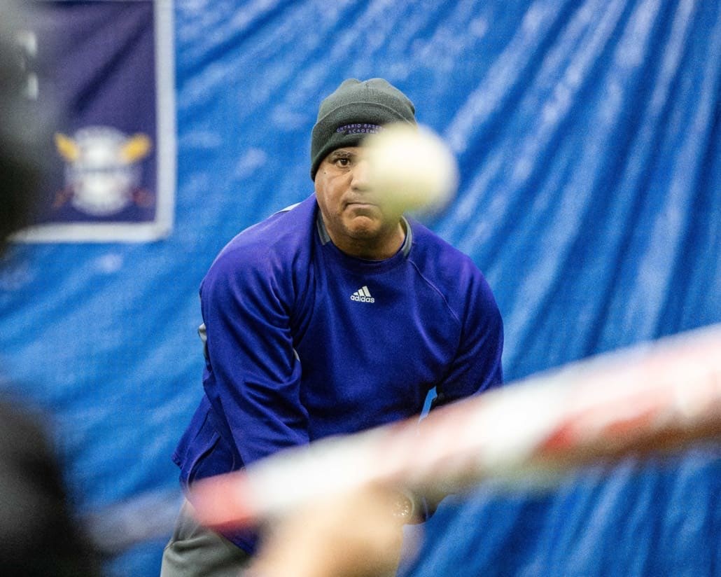 Ontario Baseball Academy baseball action in Hamilton