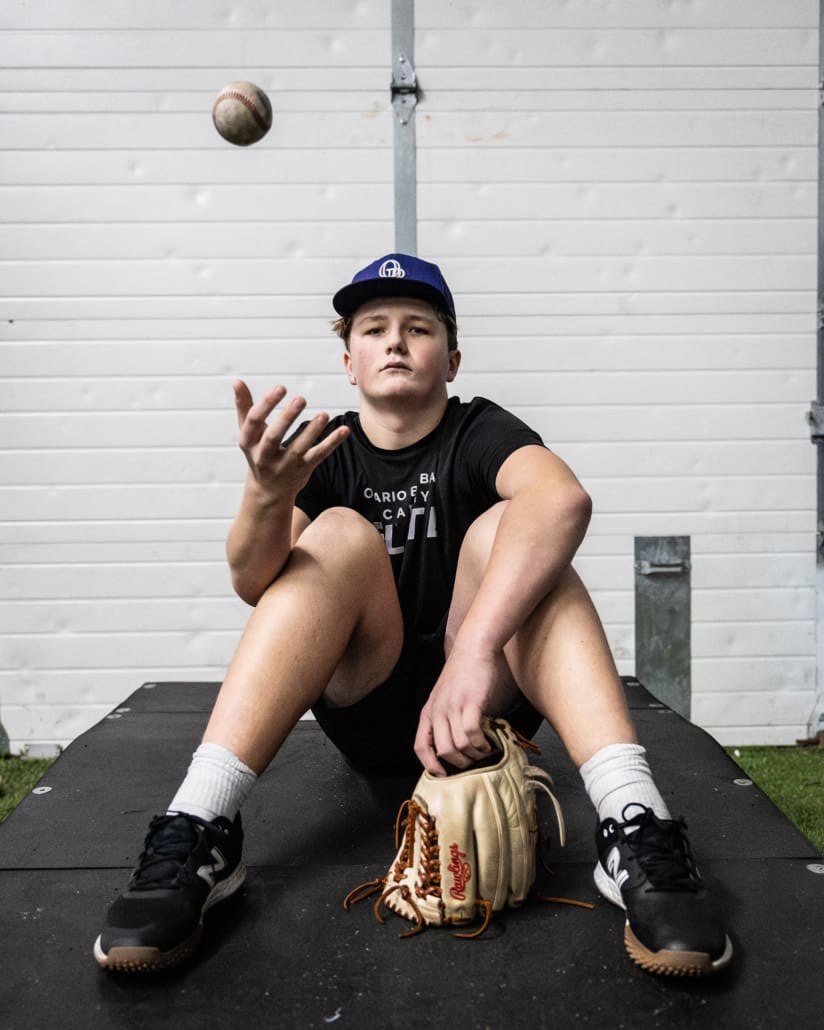 Ontario Baseball Academy baseball action in Hamilton