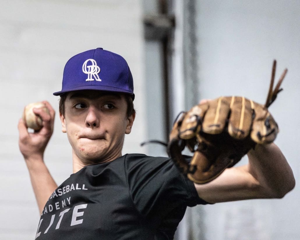 Ontario Baseball Academy baseball action in Hamilton