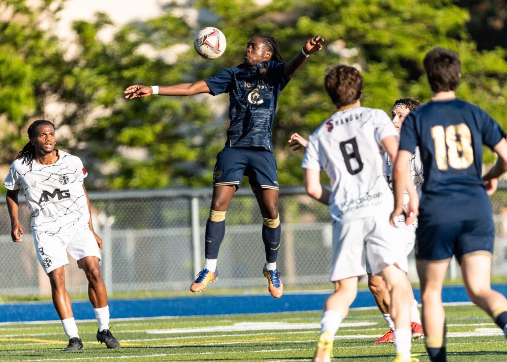 Ontario Premier League soccer game between Scrosoppi SC at Oakville SC in Oakville on June 7, 2026 at Bronte Athletic Park