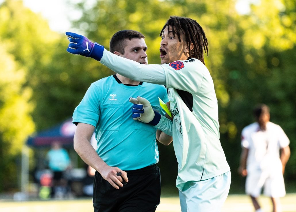 Ontario Premier League soccer game between Scrosoppi SC at Oakville SC in Oakville on June 7, 2026 at Bronte Athletic Park
