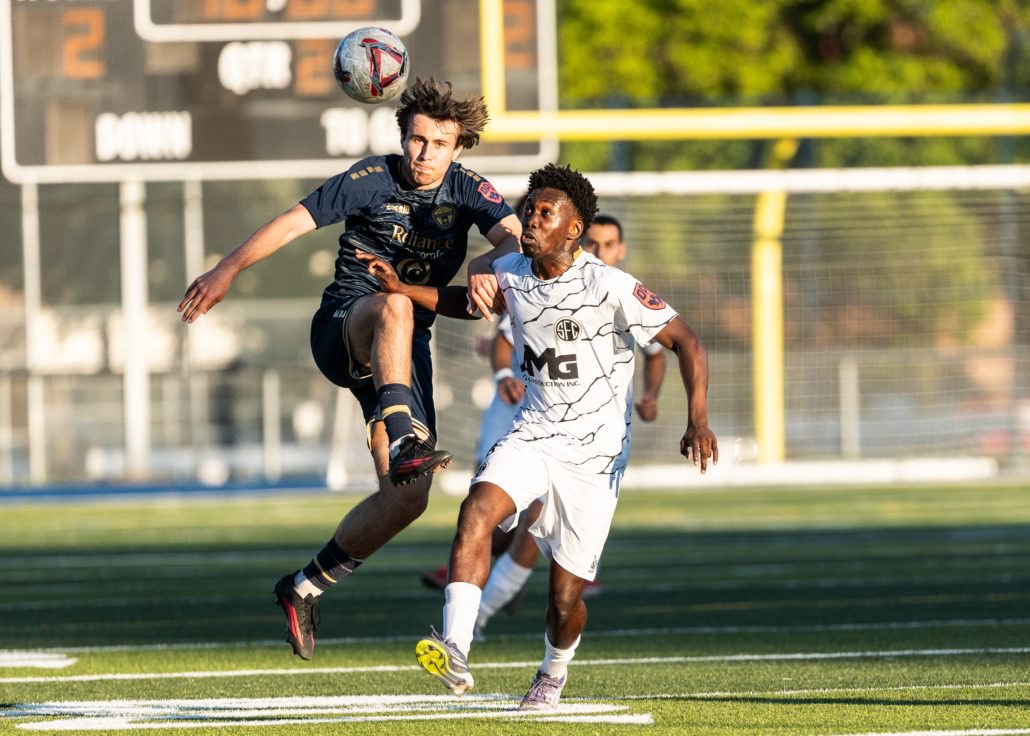 Ontario Premier League soccer game between Scrosoppi SC at Oakville SC in Oakville on June 7, 2026 at Bronte Athletic Park