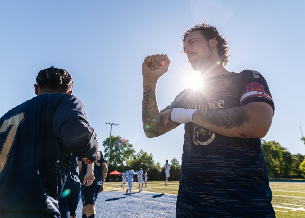 Ontario Premier League soccer game between Scrosoppi SC at Oakville SC in Oakville on June 7, 2026 at Bronte Athletic Park