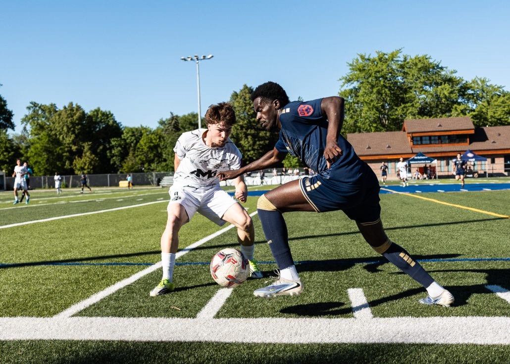 Ontario Premier League soccer game between Scrosoppi SC at Oakville SC in Oakville on June 7, 2026 at Bronte Athletic Park