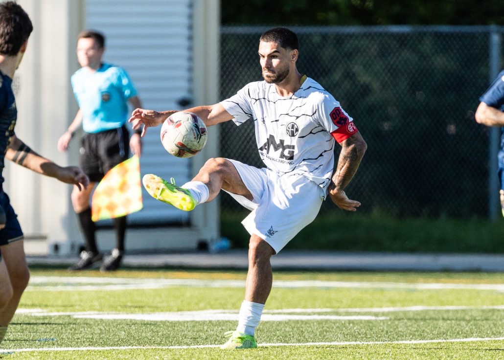 Ontario Premier League soccer game between Scrosoppi SC at Oakville SC in Oakville on June 7, 2026 at Bronte Athletic Park