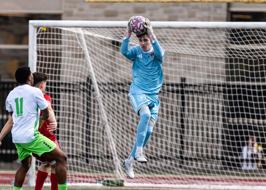 Ontario Premier League soccer game between Sudbury Wolves and Hamilton United on April 11, 2026 at Ron Joyce Stadium in Hamilton