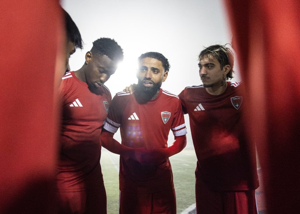 Ontario Premier League soccer action between The Borough FC and Hamilton United on April 17, 2026 at St. John Henry Newman