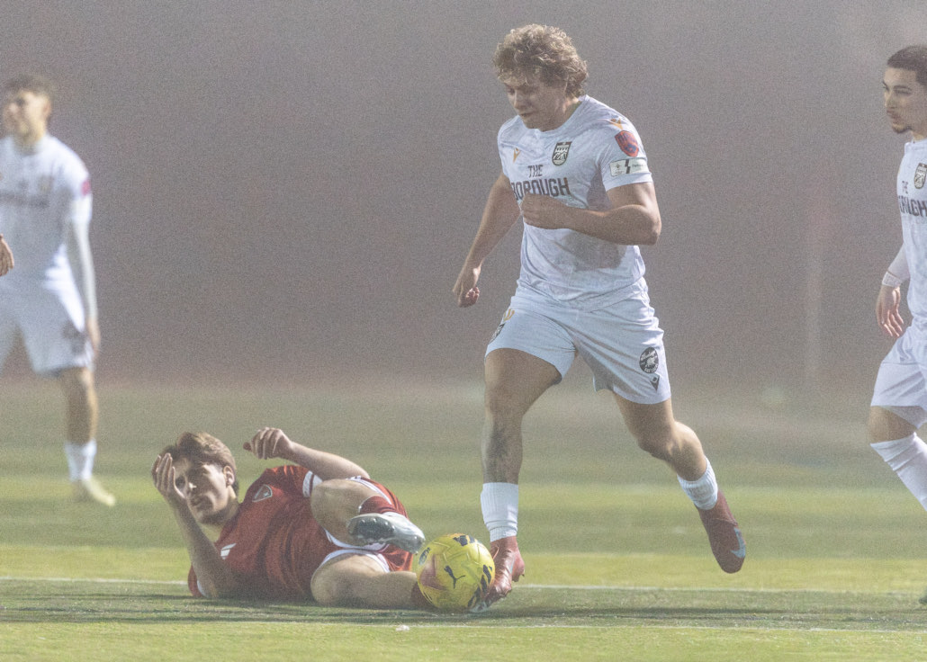 Ontario Premier League soccer action between The Borough FC and Hamilton United on April 17, 2026 at St. John Henry Newman