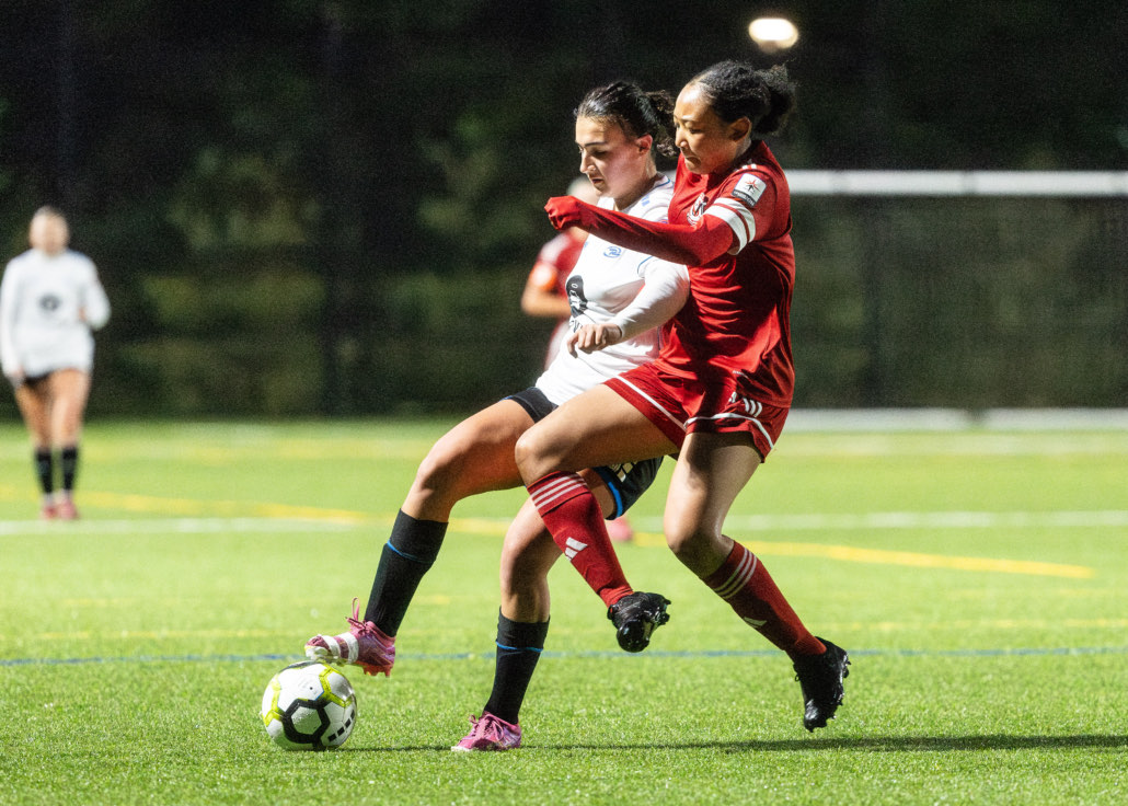 Ontario Premier League soccer action between Unionville Milliken and Rush Canada Academy on May 23, 2026 at Sixteen Mile Sports Complex in Oakville
