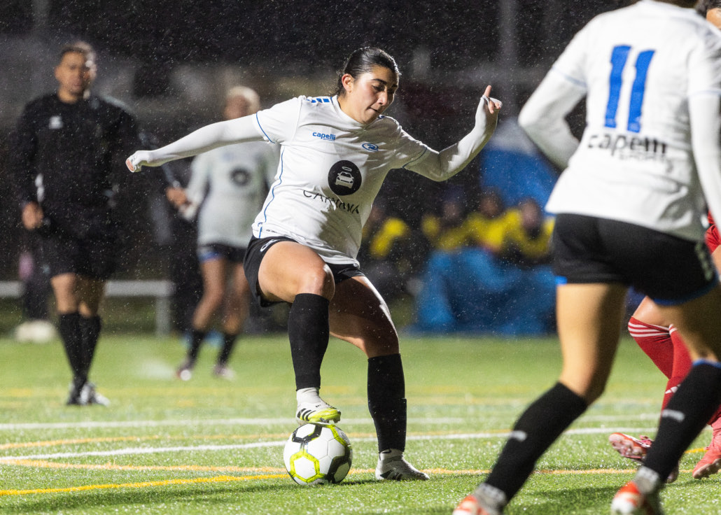 Ontario Premier League soccer action between Unionville Milliken and Rush Canada Academy on May 23, 2026 at Sixteen Mile Sports Complex in Oakville