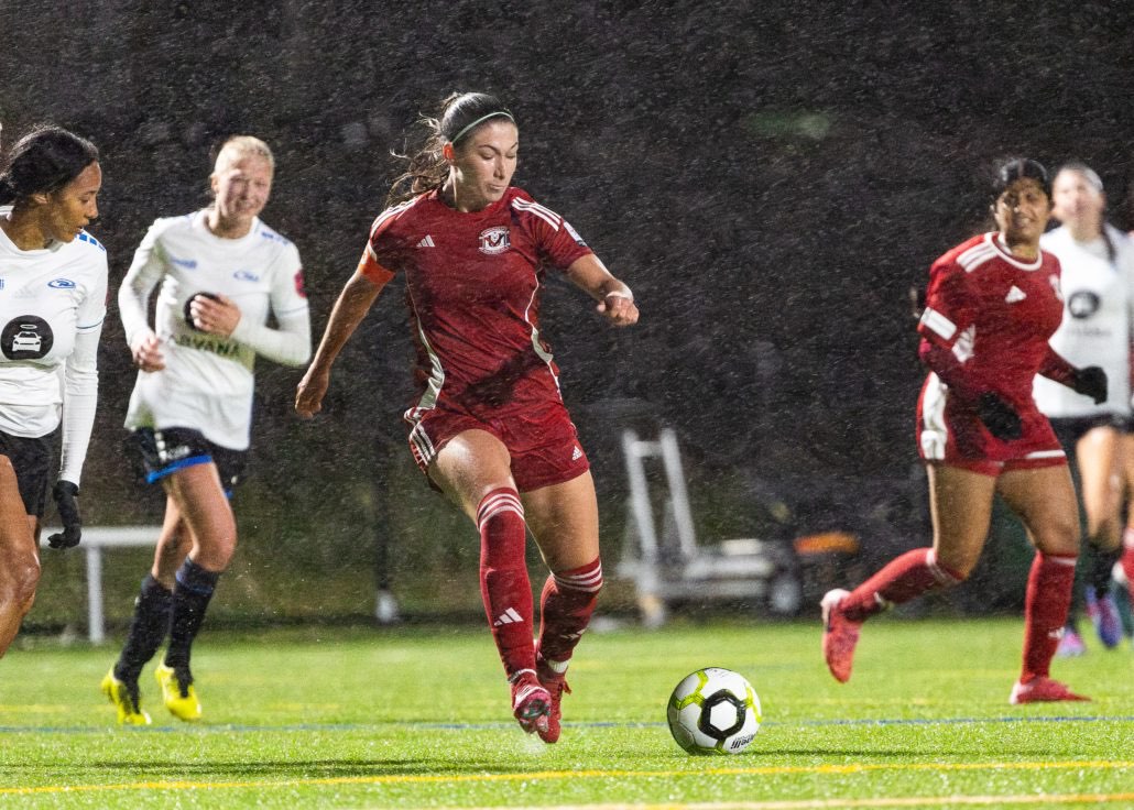 Ontario Premier League soccer action between Unionville Milliken and Rush Canada Academy on May 23, 2026 at Sixteen Mile Sports Complex in Oakville