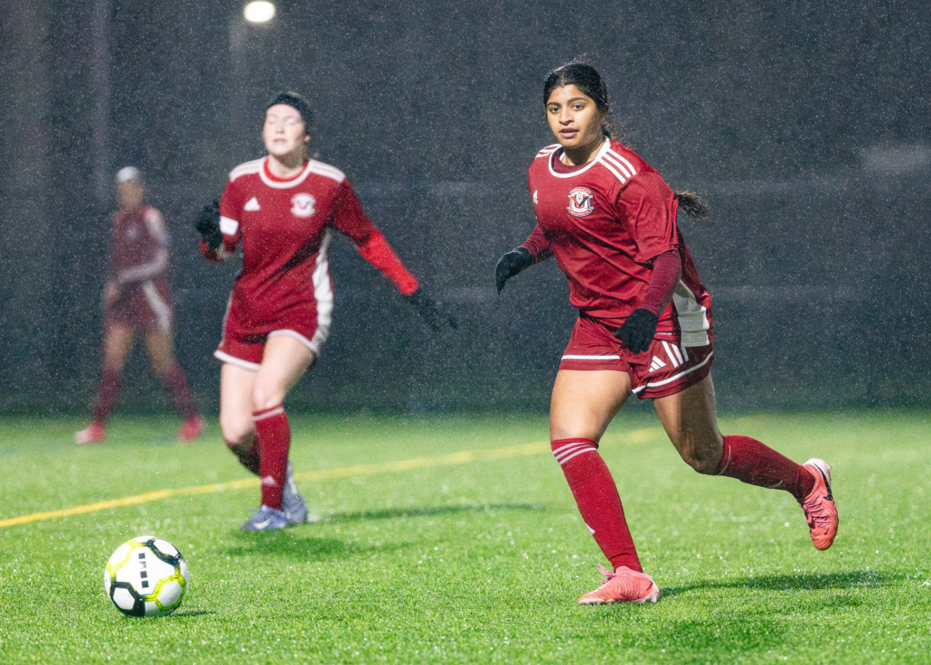 Ontario Premier League soccer action between Unionville Milliken and Rush Canada Academy on May 23, 2026 at Sixteen Mile Sports Complex in Oakville