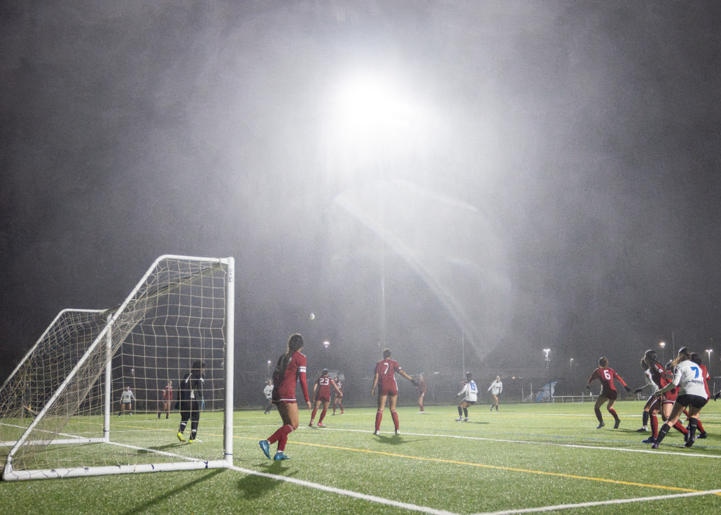 Ontario Premier League soccer action between Unionville Milliken and Rush Canada Academy on May 23, 2026 at Sixteen Mile Sports Complex in Oakville