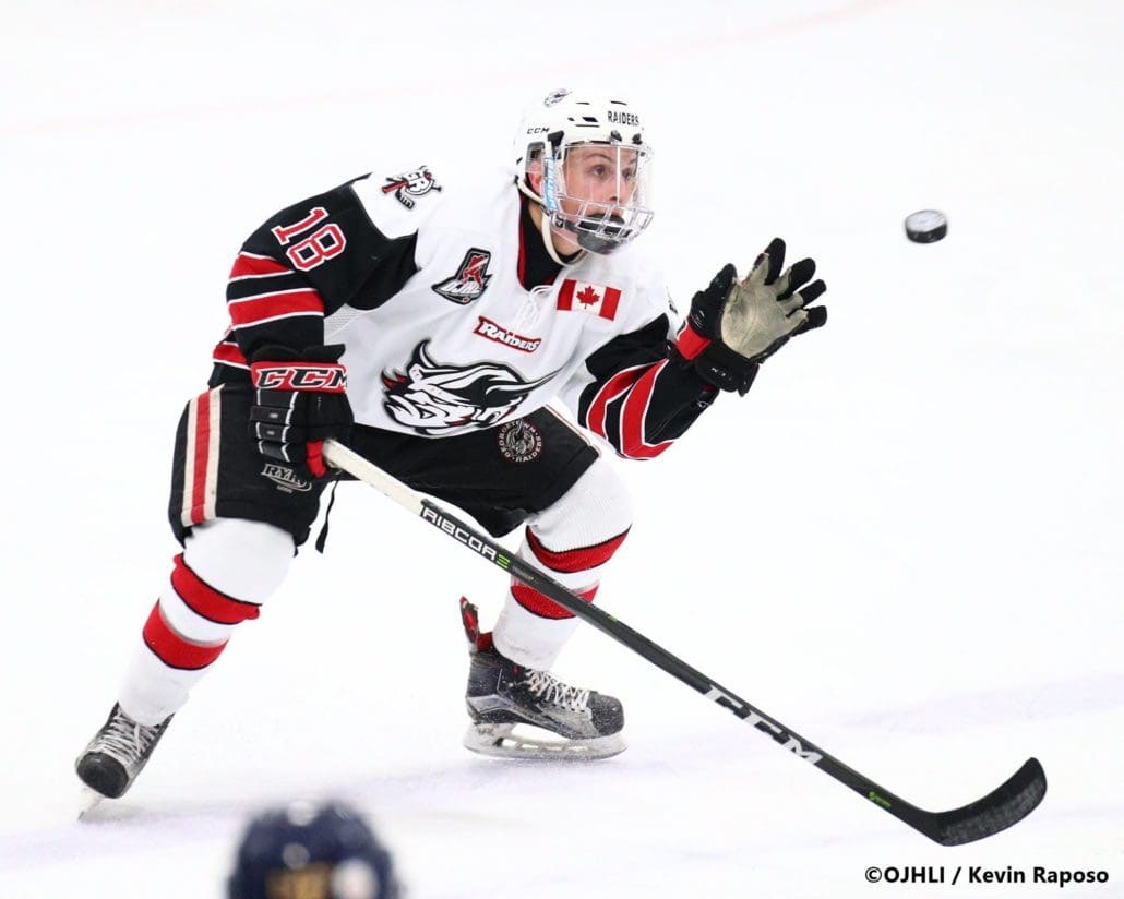 Ontario Junior Hockey League game between the Georgetown Raiders and the Whitby Fury