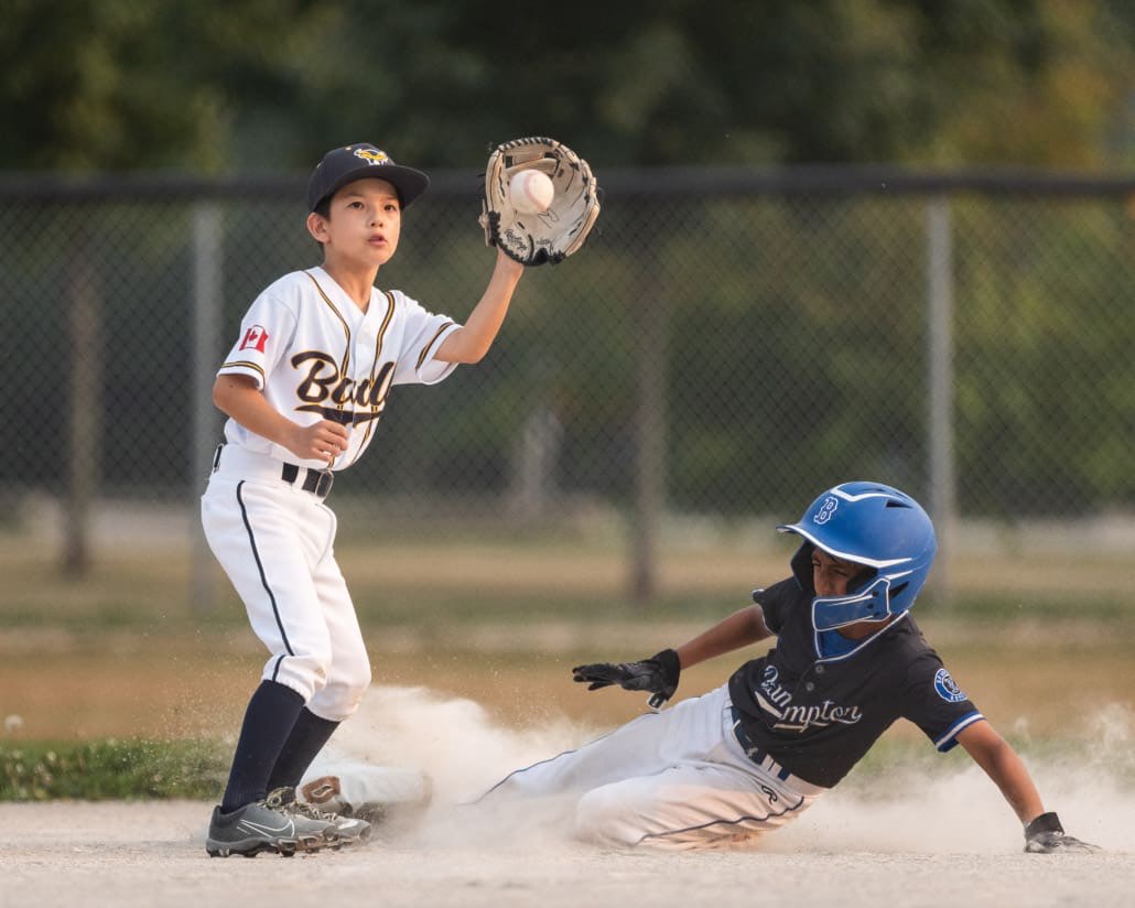 U10 Burlington Bulls in BOMBA Baseball action on August 6, 2025 at Nelson Park in Burlington