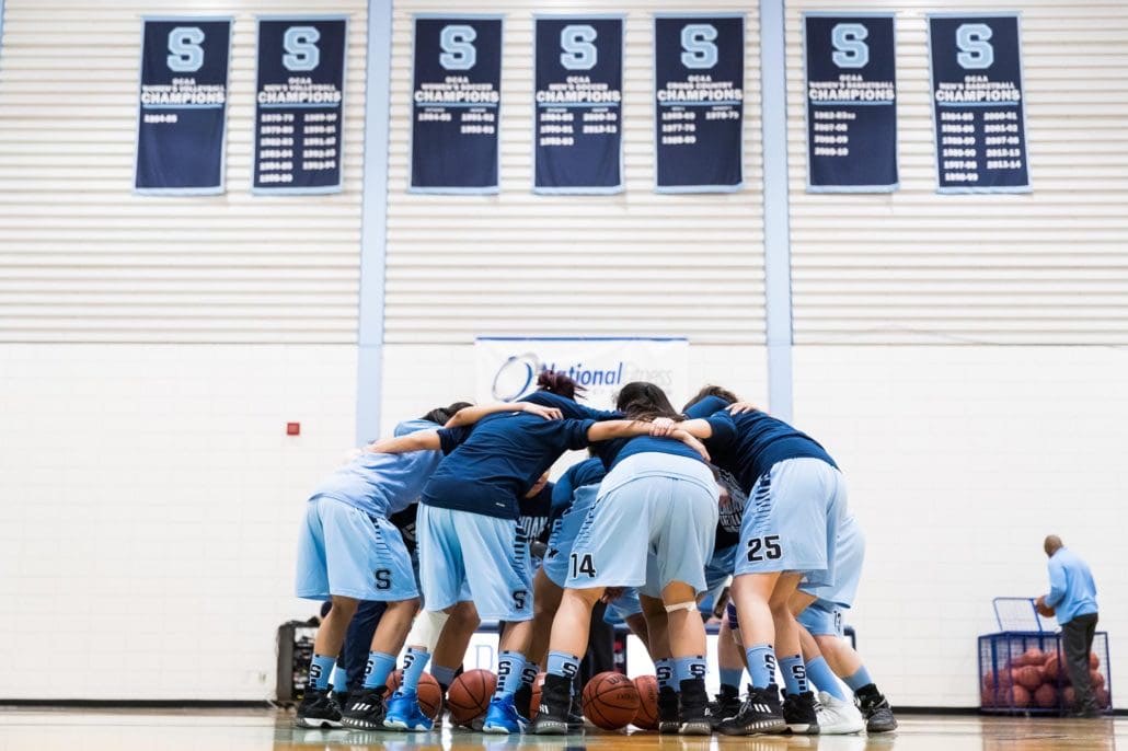 BRAMPTON, ON – Feb. 11, 2017: Sheridan vs. Sault in OCAA basketball.