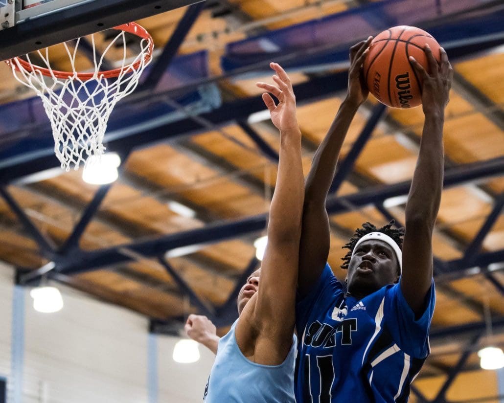 BRAMPTON, ON – Feb. 11, 2017: Sheridan vs. Sault in OCAA basketball.