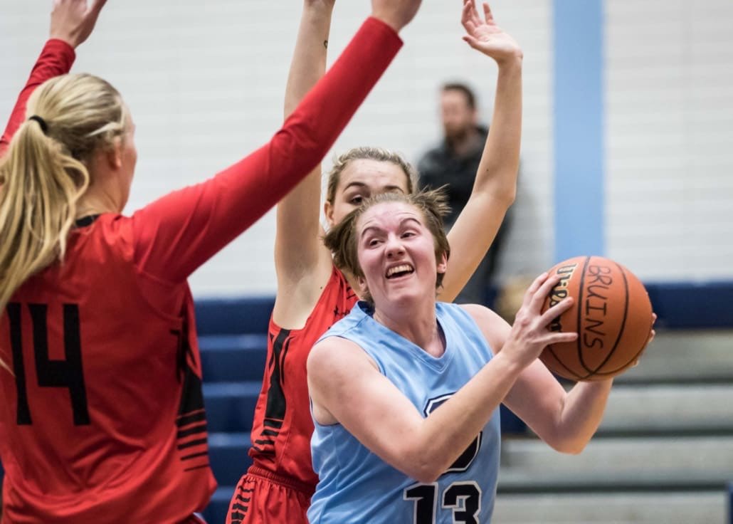 BRAMPTON, ON – Jan. 11, 2017: Sheridan vs. Fanshawe in OCAA basketball action.