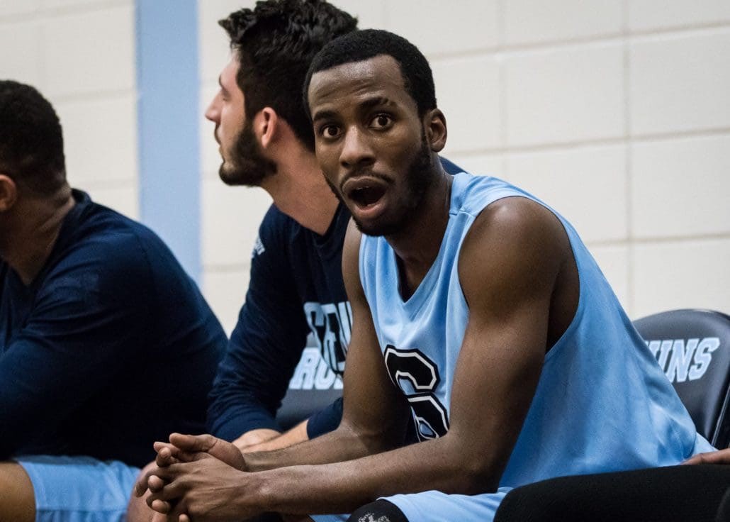 BRAMPTON, ON – Jan. 11, 2017: Sheridan vs. Fanshawe in OCAA basketball action.