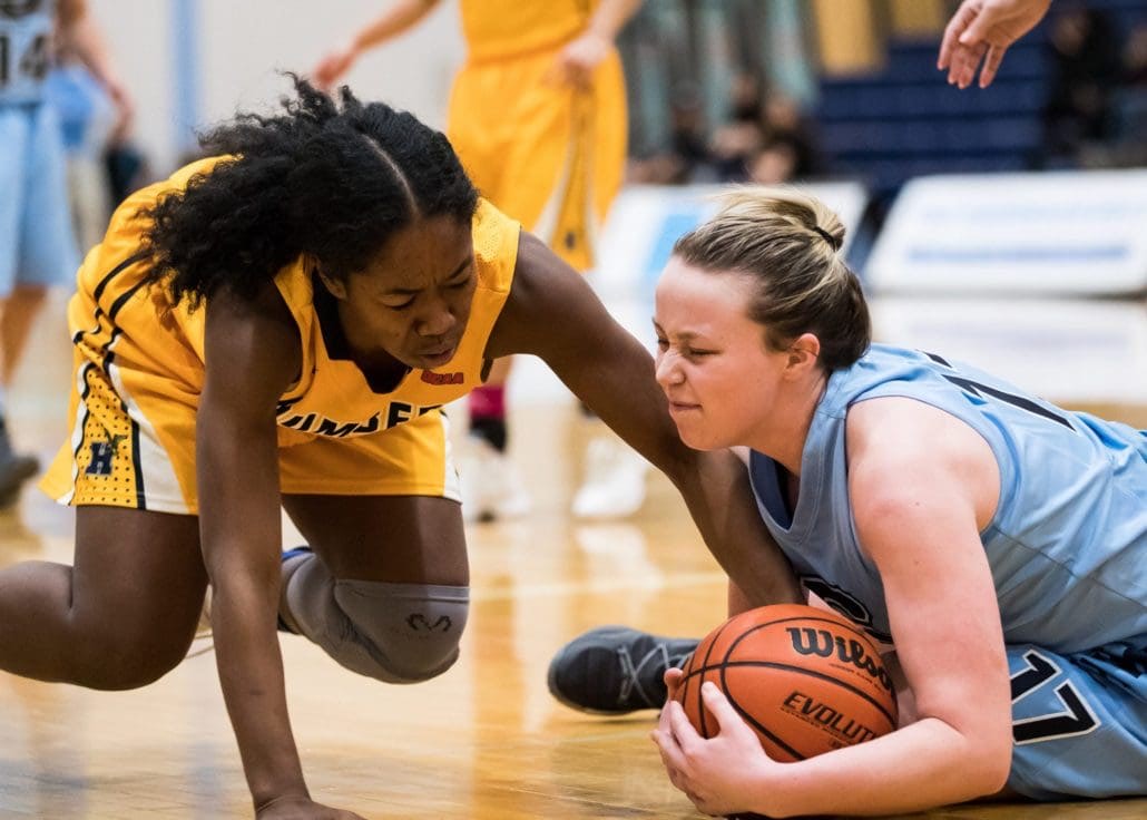 BRAMPTON, ON – Feb. 4, 2017: Sheridan vs. Humber in OCAA basketball.