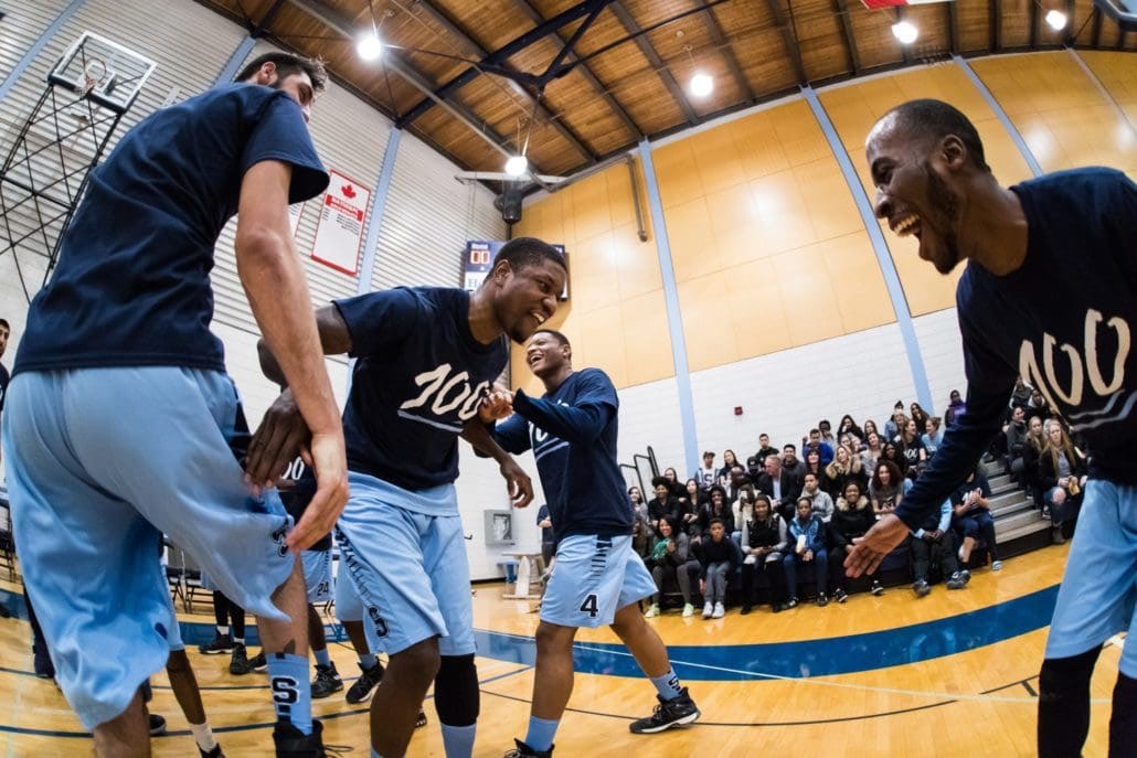 BRAMPTON, ON – Feb. 4, 2017: Sheridan vs. Humber in OCAA basketball.