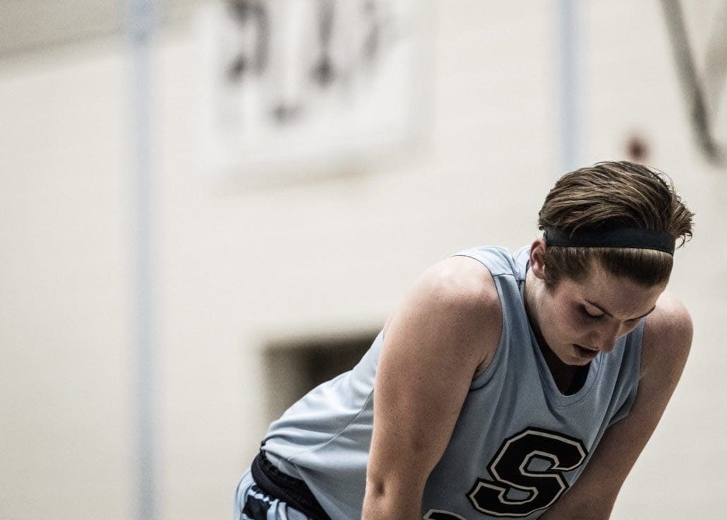 BRAMPTON, ON – Nov. 26, 2016 – A Sheridan Bruins player looks down following a loss against the St. Clair Saints in OCAA regular season action.